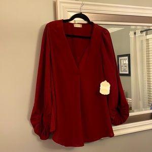 Wine colored altard state flowy blouse size XL